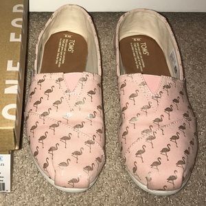 TOMS Pale Pink Flamingo Classics